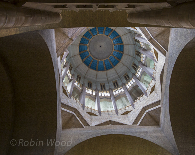 Gorgeous turquoise ceiling of a Brussels church. 